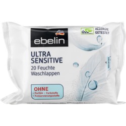 ebelin Feuchte Waschlappen Ultra Sensitive, 20 St Влажные мочалки сверхчувствительный, 20 шт