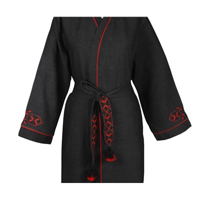 Халат Велюровый Женский (XL) Toga Antrasit Bayan Bornoz Xlarge - EcoCotton