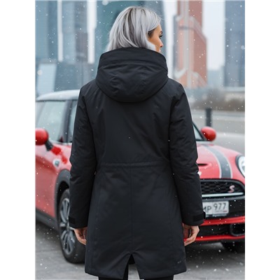 Парка зимняя женская с капюшоном черного цвета 9538-1Ch