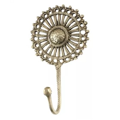 Настенный крючок, Holder Flower Vintage Brass, произв. Indian Shelf