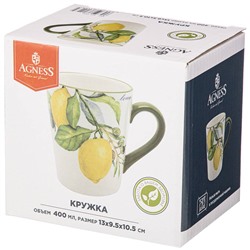 КРУЖКА AGNESS "ЛЕМОН ТРИ" 400 МЛ (КОР=36ШТ.)
