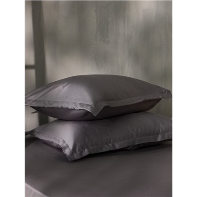 Простыня 1.5 спальная SL Home Tencel, 160×235 см, серая, тенсель