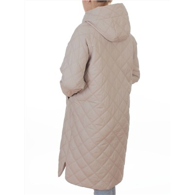 9610 BEIGE Куртка стеганная демисезонная женская (100 гр. холлофайбер)