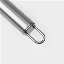 Кондитерская лопатка - палетка изогнутая Доляна, 31.5×3 см, рабочая часть 16.7 см, серебристая