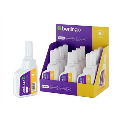 Клей ПВА Berlingo, экстрасильный, 40мл
