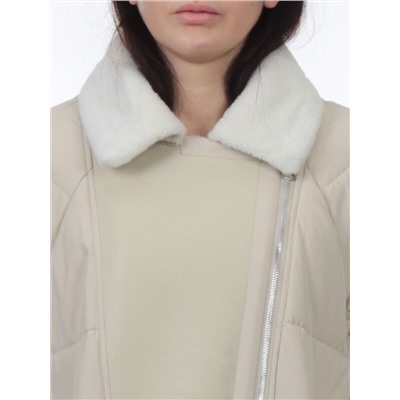 S24-163 BEIGE Куртка демисезонная женская (100 гр. холлофайбер)