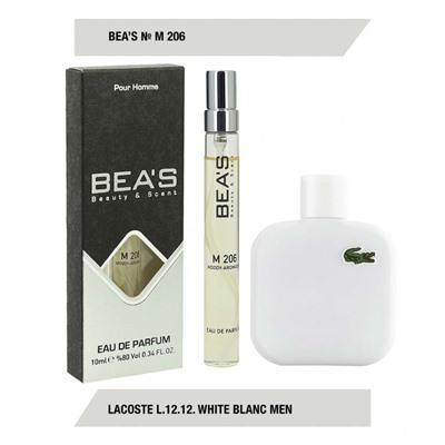 Парфюм Beas Lacoste L.12.12. White Blanc for men M206 10 ml, Парфюм мужской Beas M206 создан по мотивам аромата Lacoste L.12.12. White Blanc