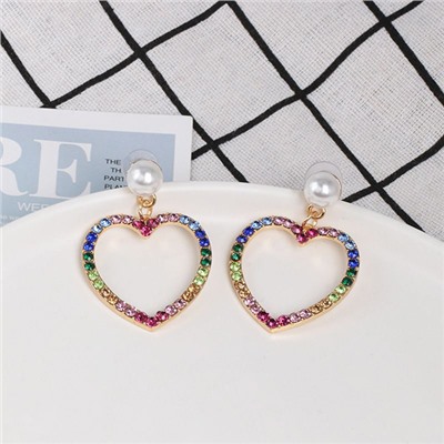 1G0355 Серьги Сердце, 55х35х10мм