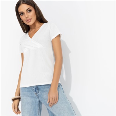 Футболка из трикотажа-лапша, Женственность без границ (white)