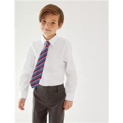 Boys' 5pk Regular Fit Easy to Iron School Shirts (2-18 Yrs)