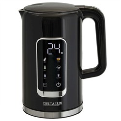 Чайник электрический 2200 Вт, 1,7 л DELTA LUX DE-1016 черный