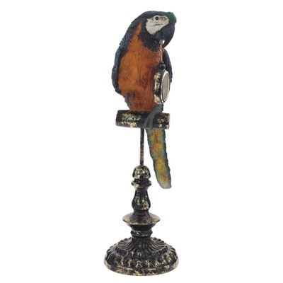 GAEM Фигурка декоративная "Попугай" с часами (LR44x1), L19 W12 H40,5 см
