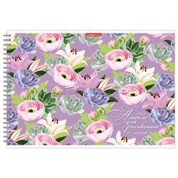 Альбом для рисования 40л., "Нежные цветы"