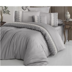 Сатиновое Постельное белье Евро 2 сп. V.I.P Moonlıght SATIN First Choice