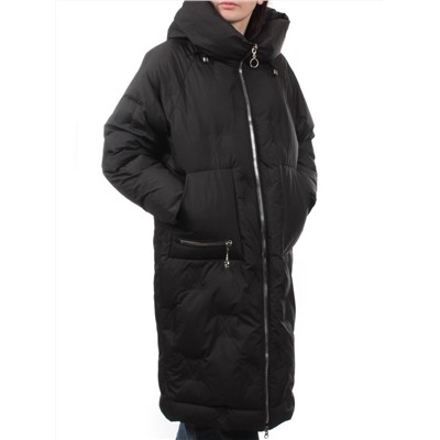305 BLACK Пальто зимнее стеганое женское (200 гр. холлофайбер)