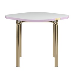 Столик кофейный Ror, 50х50 см, латунь/серый/розовый