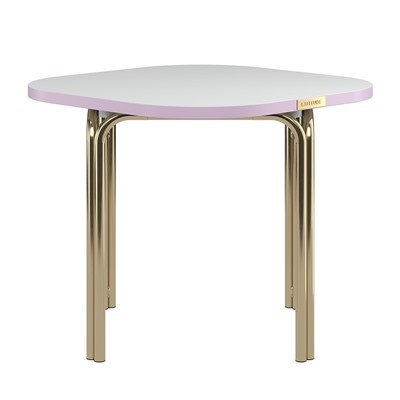 Столик кофейный Ror, 50х50 см, латунь/серый/розовый