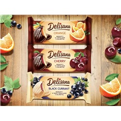 Печенье Delisana Jaffa с желе из черн.смородины в какао глаз.135г.1/30