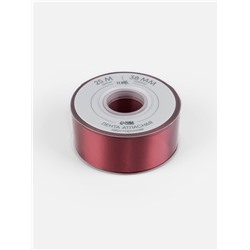 Лента атласная TEIRA, двухсторонняя, 38 мм, 25±1 м, бордовая №0789