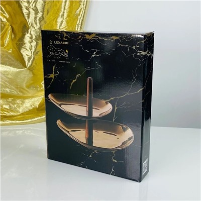 232-019 Двухъярусная этажерка 29,5/24см в под.уп.(х10)Фарфор