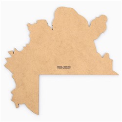 Новогодний декор на раму двери «Дед мороз», 23.2×20.6 см