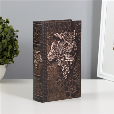 Шкатулка книга-сейф «Филин», дерево, 21×13×5 см