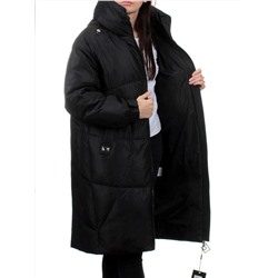 118 BLACK Пальто зимнее женское (холлофайбер 200 гр.)