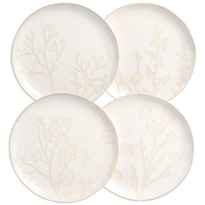 НАБОР ТАРЕЛОК ЗАКУСОЧНЫХ BRONCO "FIELD" 4 ШТ 20,5*2 СМ (КОР=6НАБ.)