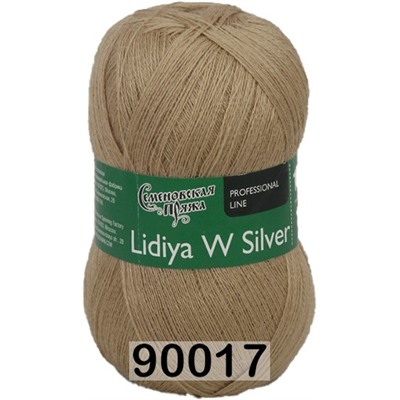 Пряжа Семеновская Lidiya W silver / Лидия ЧШ сильвер