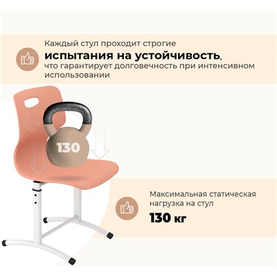 Стул Дельта SHT-S-TN28/5-7
                        д5-7 красный абрикос / белый муар