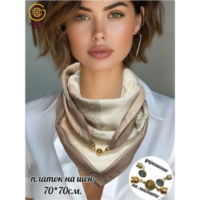 Платок на шею с украшением Артикул 2455/19