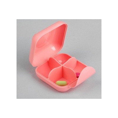 2839920 Таблетница, 4 секции, цвет МИКС