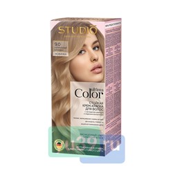 Ultima Color Studio Профешнл Стойкая крем-краска для волос 9.0 Натуральный блондин, 50/50