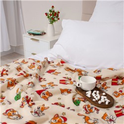 Плед Belezza Нарядные корги 120x150см, флис 150г/м, пэ100%