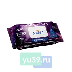 Салфетки влажные SUNLIGHT Antibacterial 72 шт