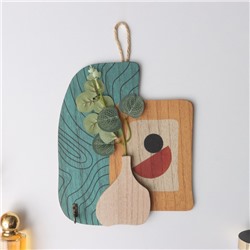 Настенные крючки декоративные «Абстракция. Ваза с цветком», дерево, 1.5×19.5×23.5 см