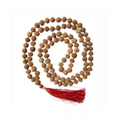 Чётки из Рудракши сертифицированные (6 мукхи), Rudraksha Mala Certified (108 beads), произв. Kalyan Puja