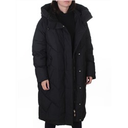 A621 BLACK Пальто зимнее женское (200 гр. холлофайбер)