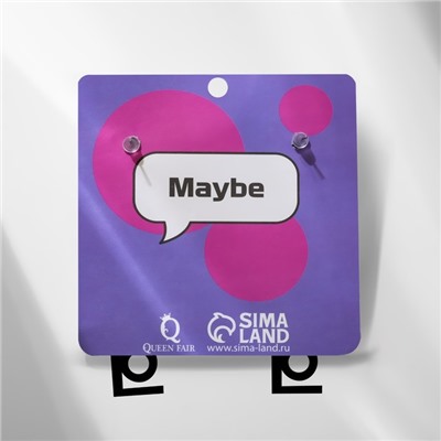 Серьги акриловые LOVE ME с сердечком, цвет чёрный в серебре