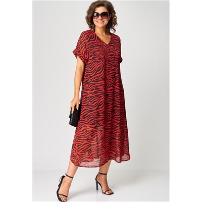 Платье EVA GRANT 7116 красно-черный