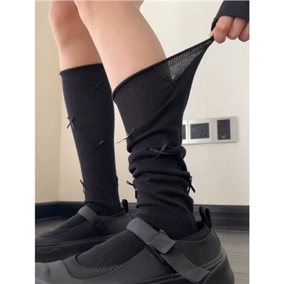 Ballet Bow JK Lolita socks Children over the knee white calf socks pure want to pile up socks without bone socks in summer