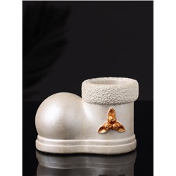 Подсвечник на 1 свечу «Валенок», 10×7×6 см, перламутр