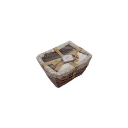 Набор салфеток в подарочной корзинке Cherir/Черир М<4290017-5, 6 предметов 30*30, коричневый>