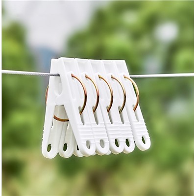 Набор бельевых прищепок 20 шт. БЕЛЫЕ