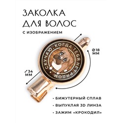 HZF-0155 Заколка Скучаю, когда тебя нет рядом