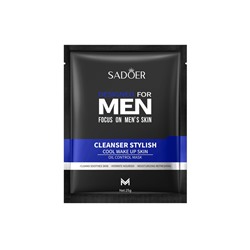 Мужская тканевая маска для лица "Очищение и увлажнение" Sadoer
