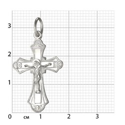 крест из серебра штампованный белый