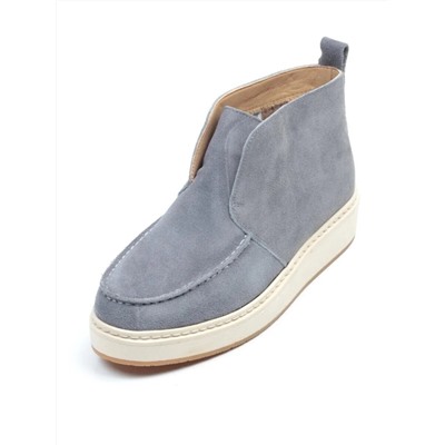 01-5173-6 GRAY/BLUE Ботинки демисезонные (натуральная замша, байка)