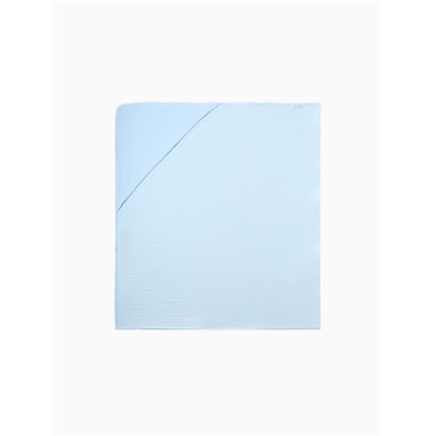 Полотенце - уголок муслиновое Крошка Я, 75×75 см, голубой, 100% хлопок, 120 г/м², голубое