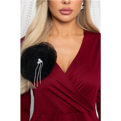 Платье Сияющий выход (винное) П14445-4М